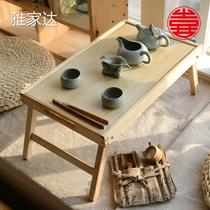 Floating window table small tea table foldable tatami low creative sitting Japanese balcony low table kang table low wooden table