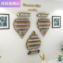 Nail salon nail polish glue display shelf Net red nail polish storage rack hanging wall cosmetics shelf