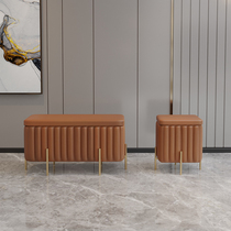 Nordic light and luxurious entrance to the shoes Stool Clothing Shop Home Bed End Storage Stools Shoes Shop Sofa Strips of the Dwarf Stool