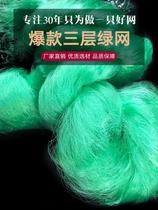 New fishing net green silk screen stick mesh plus coarse 100 m sinknet crucian nets nets hanging mesh fishing nets floating nets three floors