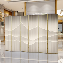 Aluminum alloy screen partition simple modern shelter home entrance office Hotel folding mobile metal abstract