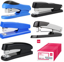 Deli stapler students use small stapler medium office supplies stapler large thickened staples heavy staples heavy sewing machine type multifunctional official flagship store