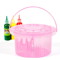 Large brush bucket children graffiti palette multifunctional paint bucket gouache bucket painting paint brush bucket