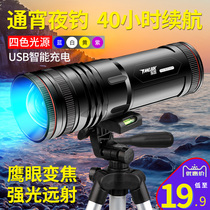 Blue light fishing light night Hook Light Night Fishing light night fishing light purple light drift night light blue fishing charging type