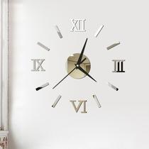 Roman small clock mirror wall stickers wall clock 3d three-dimensional stickers over 36cm DIY non-toxic and environmentally friendly weight 80g