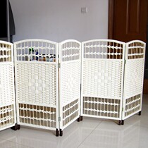 Fence straw rattan pet partition folding screen decoration hanging board children's kindergarten small screen