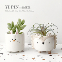 Multi-meat vase ceramic species special small flowerpot set combination four a set of creative personality cute ins