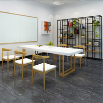 loft solid wood meeting table creative computer desk modern minimalist desk negotiation table desk chair combination