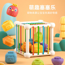 Infant puzzle Rubiks Cube Sile shape box color cognition baby 0-3 years old toy one year old early education Enlightenment