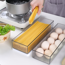 Kitchen noodle storage box sealed household box with lid large rectangular plastic hanging noodle fresh-keeping box