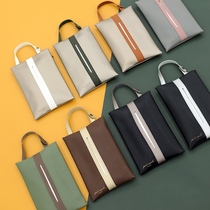 Environmentally friendly Puskin color-fixing hanging tissue box car tissue bag Japanese drawing box light luxury hanging tissue cover decoration