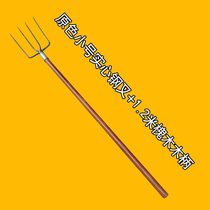 All-steel solid four-strand fork grass fork mud fork manure fork plus iron steel fork four-strand fork four-tooth fork agricultural thickening fork