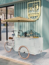 Wrought flower outdoor creative Mall hotel display car coffee shop promotion table big dining car Mobile Car