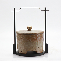 New Chinese-style iron frame ceramic jar ornament light luxury living room tea room wine cabinet entrance cabinet Bogu shelf home soft decorations