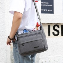 Mens bag large capacity Oxford cloth casual shoulder bag Mens travel wild messenger bag Mens new commuter bag lightweight