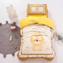 Kindergarten quilt three pieces of pure cotton baby enter the garden six pieces of small bedding for all-cotton nap