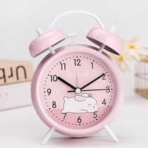 Student alarm clock 2020 new boy bedroom mechanical clockwork vintage clock small desktop luminous charging alarm
