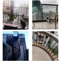 Black balcony protection net sealing balcony cat net blocking pet escape net plastic grid
