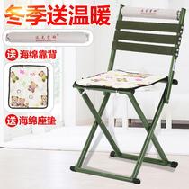 Simple backrest chair old man out folding chair back chair portable small storage folding chair home lazy