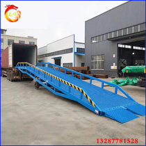 Mobile boarding bridge unloading platform container truck loading and unloading container artifact forklift slope crossing the bridge platform