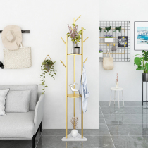  Nordic coat rack Floor-to-ceiling simple Marble bedroom hanger rod type household storage storage hanging clothes rack