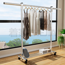 Stainless steel drying rack floor-to-ceiling indoor household balcony bedroom single pole outdoor retractable quilt artifact