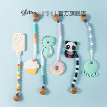 Gum Pie glitterspice baby tooth glue anti-drop chain can bite can be boiled baby molars silicone can be customized
