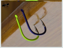 Crucian carp sleeve hook handmade mouth fluorescent fish hook with barbs hanging fish tail Sea earthworm spring hook fishing hard super hard trumpet