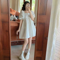 White bubble sleeve princess dress Summer French court gentle wind super fairy collar dress Short skirt female little man