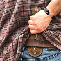 Original design retro genuine leather male style wearing leather strap small wallet Zero wallet minimalist Mini zipped coin Zero money bag