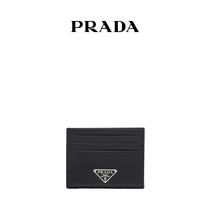 Prada Prada Triangular Pattern Bright Face Leather Card Clip Card Bag