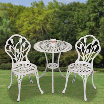 Outdoor Cast Aluminum Table And Chairs Patio Garden Iron Art Casual Chair Subterrace Terrace balcony outdoor table and chairs Composition Three-five pieces