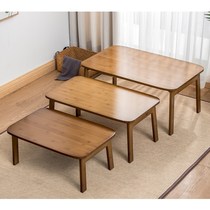 Floating window table folding tatami low table bed folding Kang table small dining table coffee table Short foot square table bed Kang table