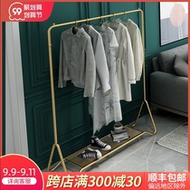 Light luxury Nordic living room floor-to-ceiling hanger simple modern hanger drying rack bedroom simple single pole coat rack