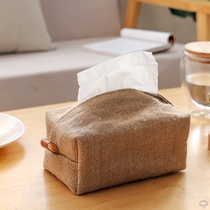 Japan-style Briefing Paper Towels Box Cotton Hemp Cloth Art Restaurant Living Room Drawing Paper Box Art Paper Towels Cashier Bag Creative Home