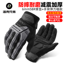 Rock Brothers Ride Gloves Motorcycle Bicycle Electric Vehicle Long Finger Male Silicone Warm Spring and Autumn Winter