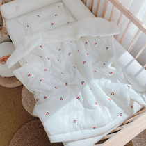 Love to Baby Dandelion 0-2 Newborn Bedding Baby Full Wrinkle Cotton Embroidered Cherry Quilt Pillow 2-Piece Set