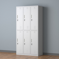 Steel dressing cabinet Staff six-door multi-layer iron cabinet Gym changing wardrobe Dormitory cabinet Storage bag cabinet Shoe cabinet with lock