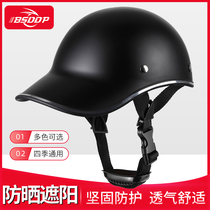 Electric car helmet Mens and womens summer couple helmet Lightweight helmet Battery bicycle breathable sunscreen summer half helmet