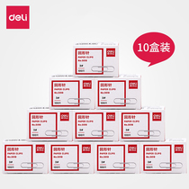 (10 boxed) Del 0018 silver metal paperclip paper clip wealth make supplies office use economical