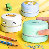 Del desktop vacuum cleaner eraser cleaning machine primary school students with electric rubber learning table stationery cleaner