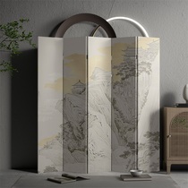 Chinese solid wood frame Hemming screen partition living room modern office entrance screen can be customized