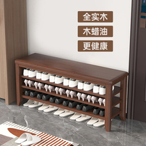 Full Solid Wood Changing Shoes Stool Home Doorway Entrance Shoes Cabinet Sitting Stool One Can Sit On The Shoes Stool Multilayer Entrance Door Shoe Rack