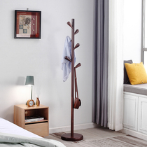 Solid wood clothes hat rack living room corner small clothes rack original wooden creative clothes hanger floor bedroom children hanging clothes hanger