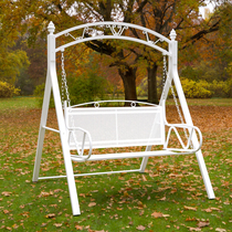 Courtyard double swing Household wrought iron rocking chair Balcony lounge chair European style cradle chair Indoor childrens swing