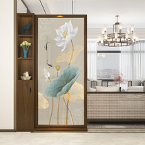 New Chinese solid wood screen partition living room block brake Ju Cai home entrance cabinet Modern home door blocking seat screen