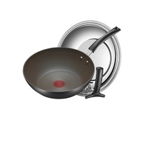 Supor fire red spot wok pan-free non-stick pan 30cm household frying pan gas electromagnetic universal pan
