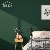 Dark green wallpaper self-adhesive thick bedroom Nordic wind net red TV background wall wallpaper living room modern simple upscale