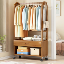 Coatrack floor-to-ceiling household room storage rack bedroom mobile hanger does not take up space simple hanger landing and widening