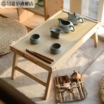 Floating window table small tea table foldable tatami low creative sitting Japanese balcony low table kang table low wooden table